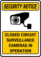 Security Notice - Closed Circuit Surveillance Cameras in Operation Sign