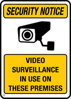 Security Notice <br/> Video Surveillance in Use <br/> On These Premises