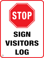 Stop - Sign Visitors Log Sign