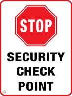 Stop - Security Check Point Sign