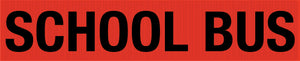 School Bus Warning Fluro Orange Class 1 Reflective Backing Sign