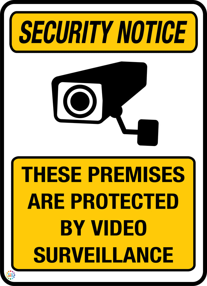 Security Service Sign Security Notice - These Premises are Protected by Video Surveillance ...