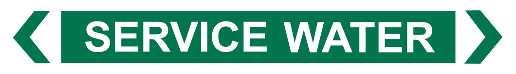 Service Water - Pipe Marker Sign