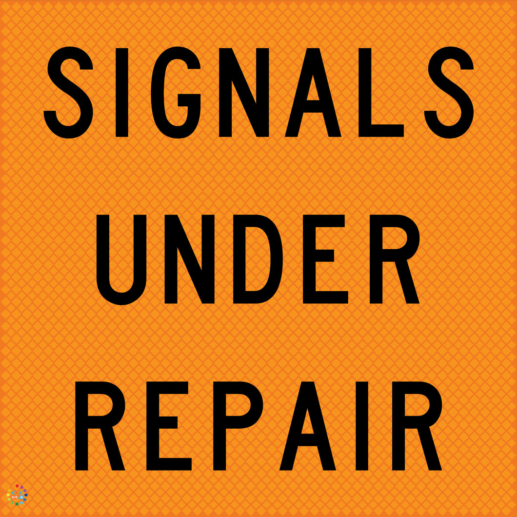 Signals Under Repair - Multi Message Temporary Road Traffic Sign