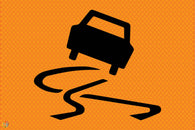Slippery When Wet - Multi Message Temporary Road Traffic Sign