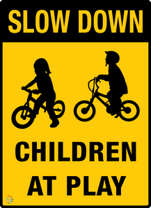 Slow Down Children At Play Sign