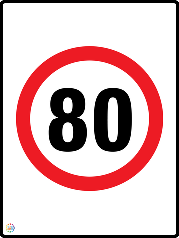 Speed Limit 80 Kph Sign | K2K Signs Australia