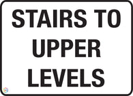 Stairs To Upper Levels Sign