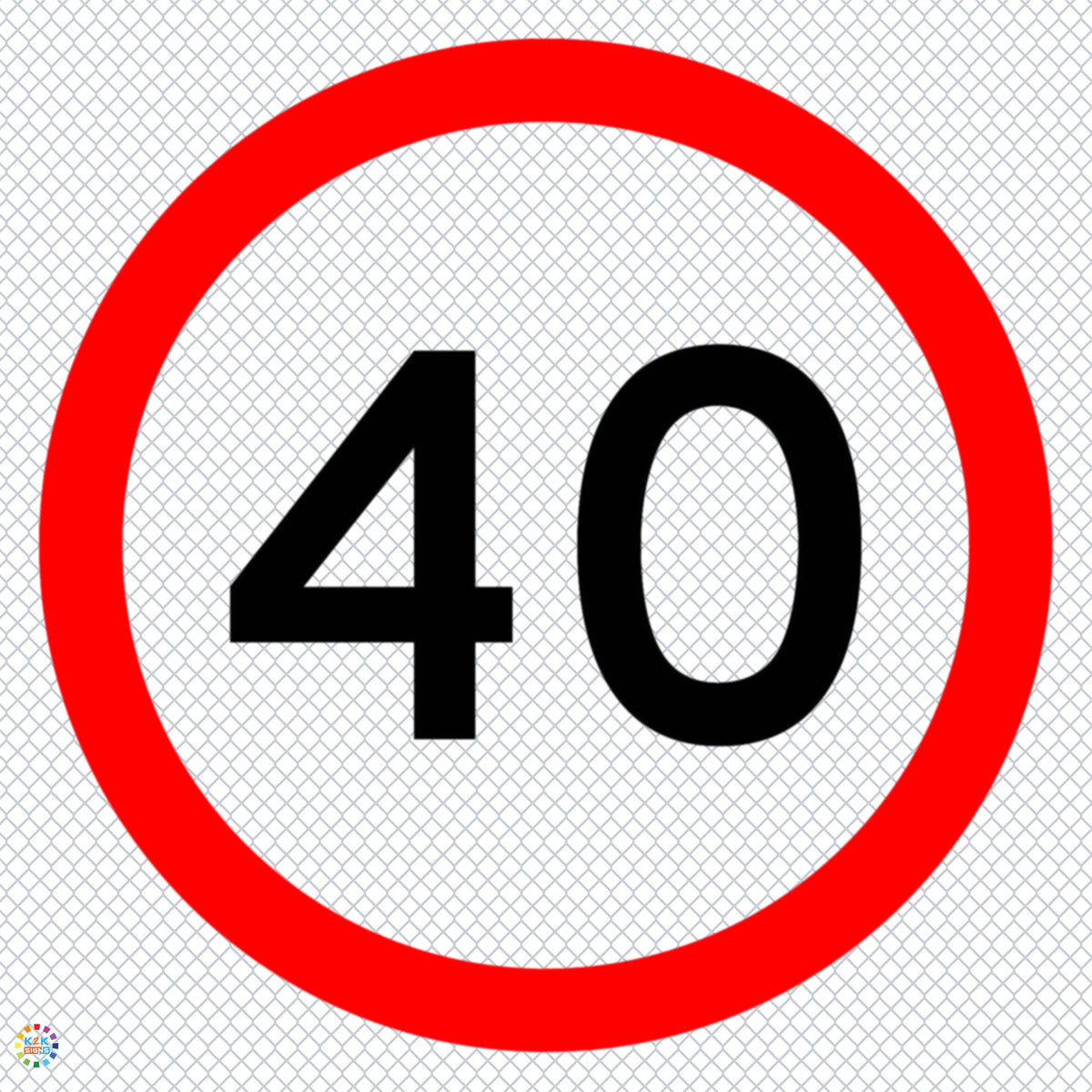40KM Speed - Multi Message Temporary Road Traffic Sign | K2K Signs ...