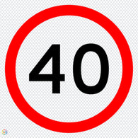 40KM Speed - Multi Message Temporary Road Traffic Sign