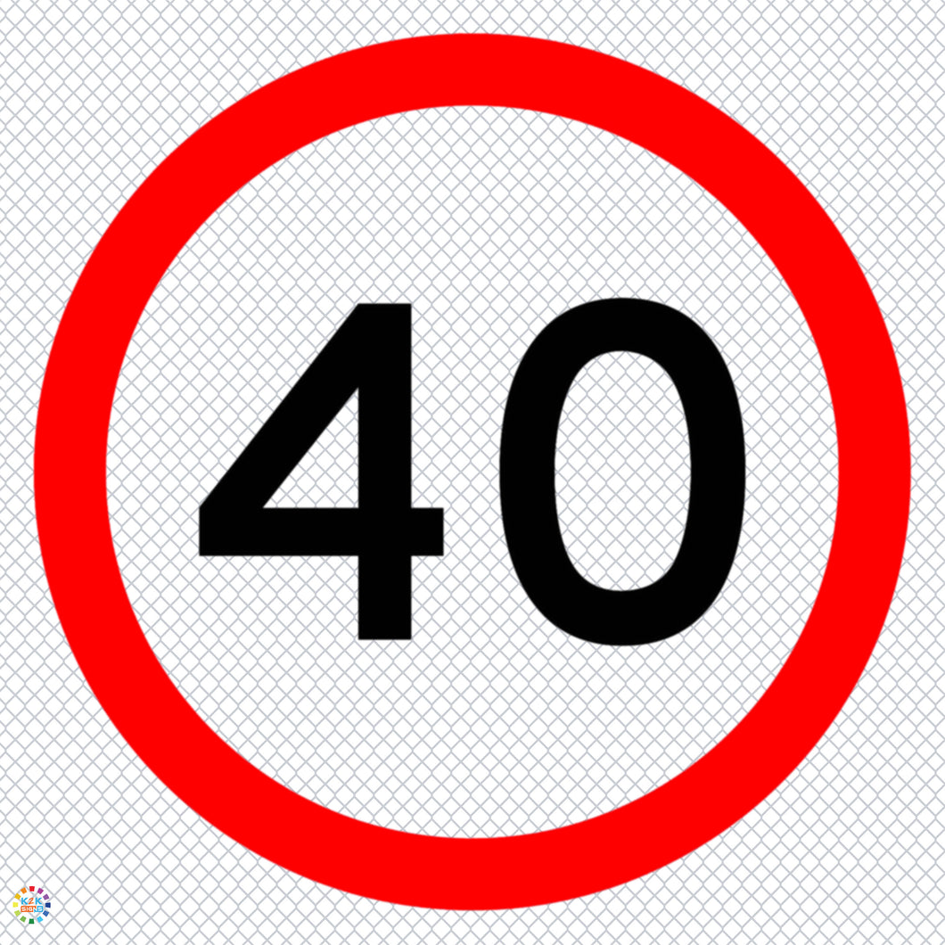 40KM Speed - Multi Message Temporary Road Traffic Sign