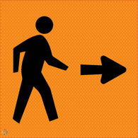 Multi Message Temporary Road Traffic Sign - <br/> Pedestrian Right way