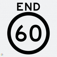 Multi Message Temporary Road Traffic Sign - <br/> End Speed 60km