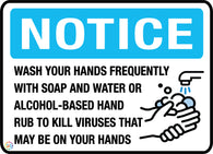 Notice Wash Your Hands Frequently
