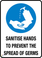 Sanitise Hands To Prevent The Spread Of Germs