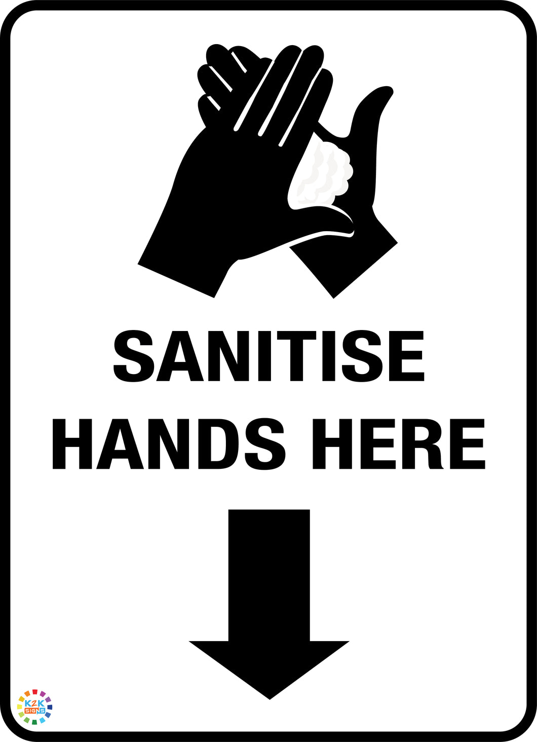 Sanitise Hands Here