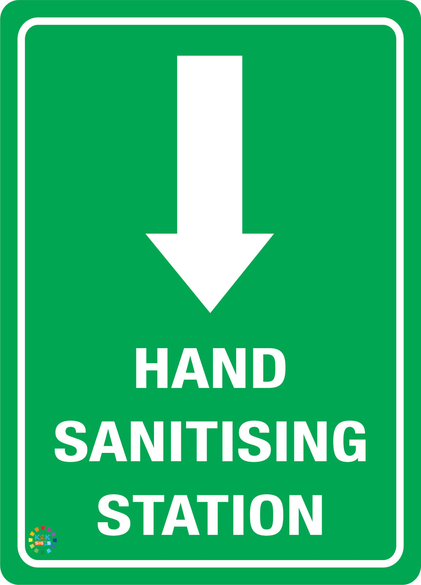 Hand Sanitising Station Sign | K2K Signs Australia