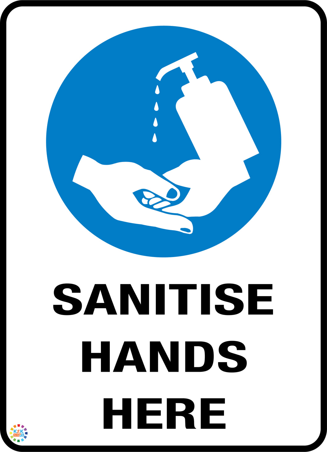 Sanitise Hands Here