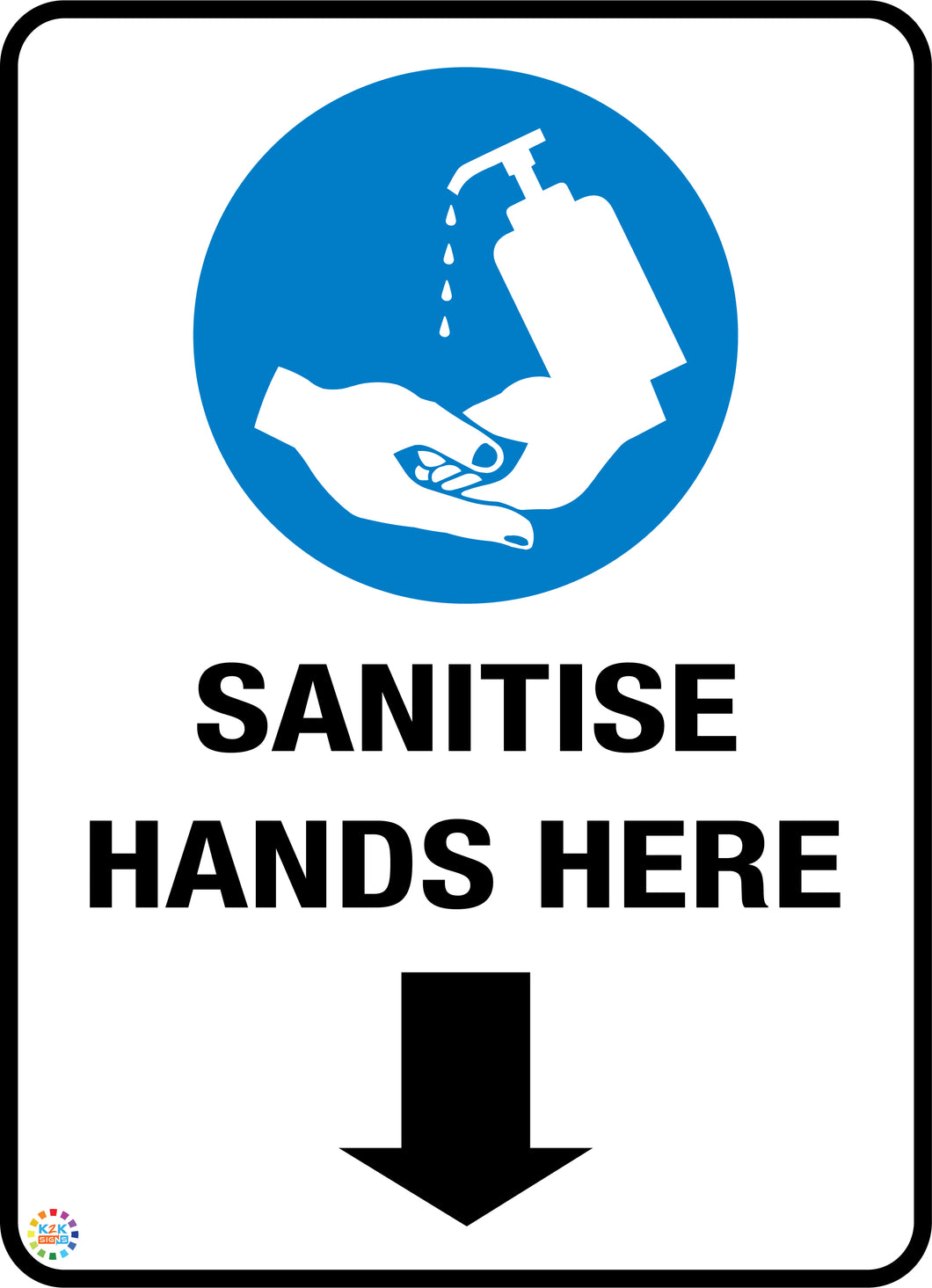 Sanitise Hands Here