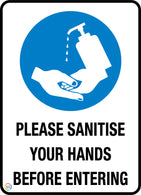 Please Sanitise Your Hands Before Entering Sign