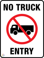 No Truck Entry Sign