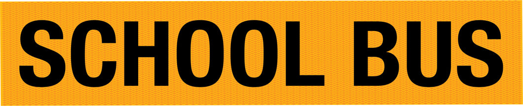 School Bus Warning Sign with Yellow Class 1 Reflective Backing