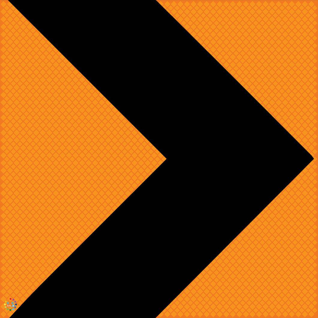 Temporary Hazard Chevron Marker - Multi Message Temporary Road Traffic Sign