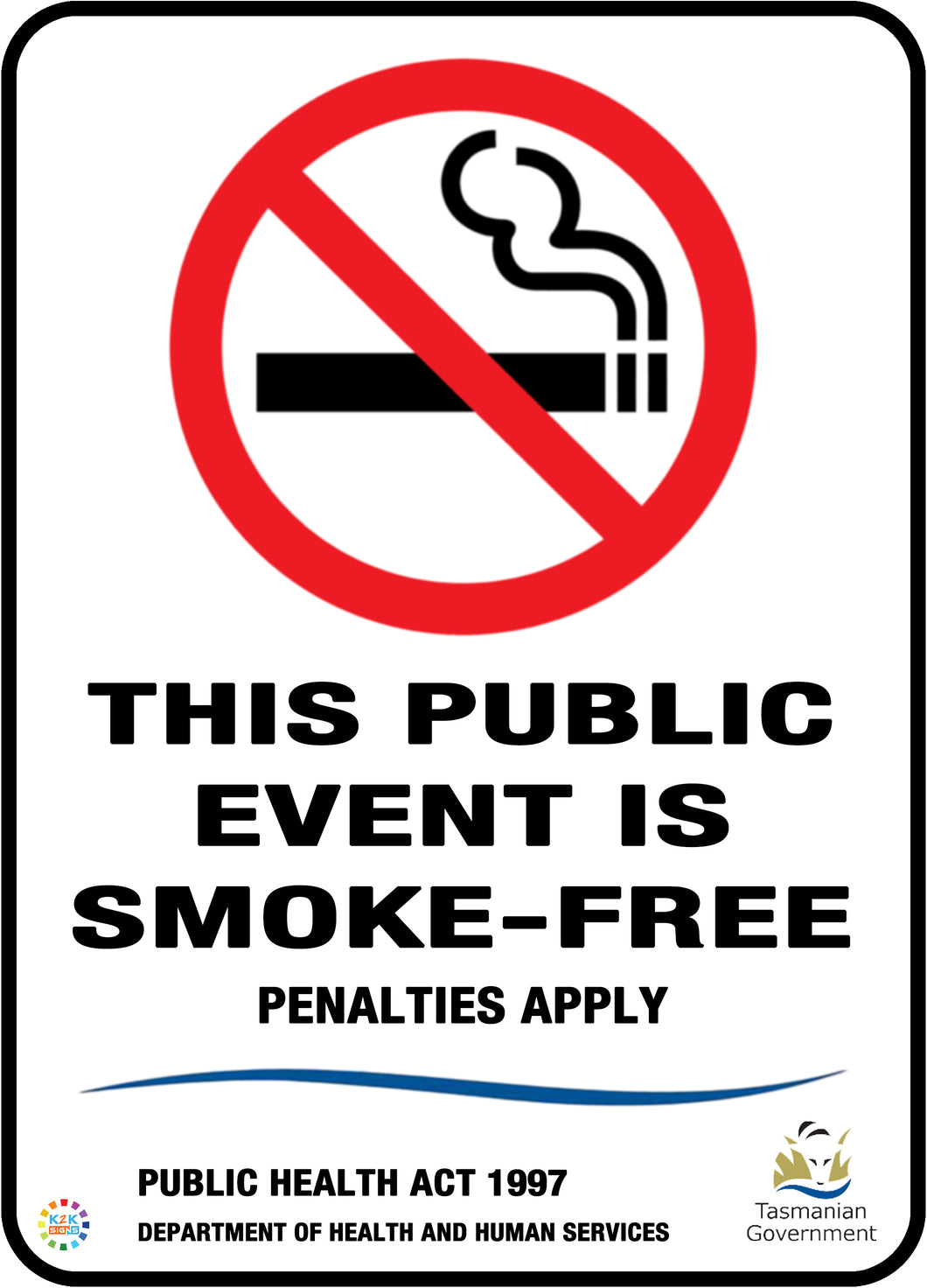 This Public Event Is Smoke-Free Sign