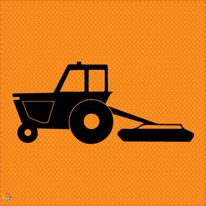 Tractor Grass Mowing Slashing Sign - Multi Message Temporary Road Traffic Sign