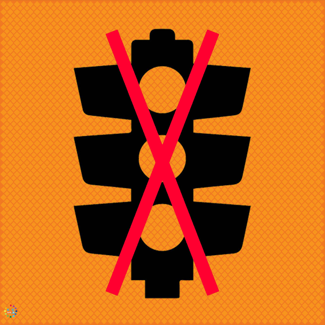 Traffic Signals Not Working - Multi Message Temporary Road Traffic Sign