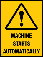 Machine starts<br/> Automatically