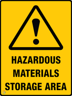 Hazardous Material Storage Area Sign