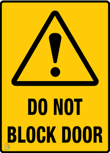 Do Not Block Door