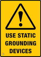 Use Static<br/> Grounding<br/> Devices