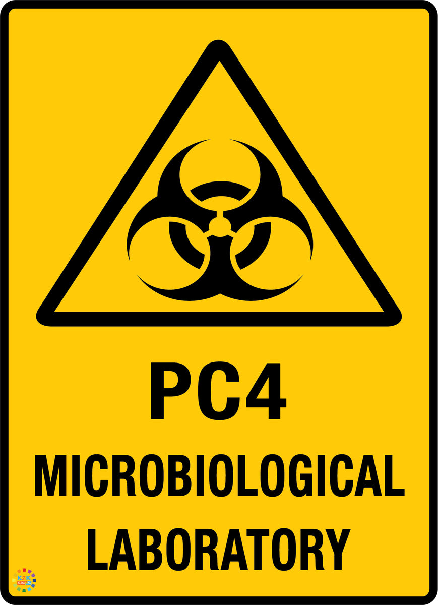Micro Lab Sign PC4 - Microbiological Laboratory Sign | K2K Signs Australia