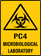 PC4 - Microbiological Laboratory Sign
