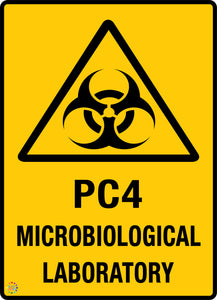PC4 - Microbiological Laboratory Sign