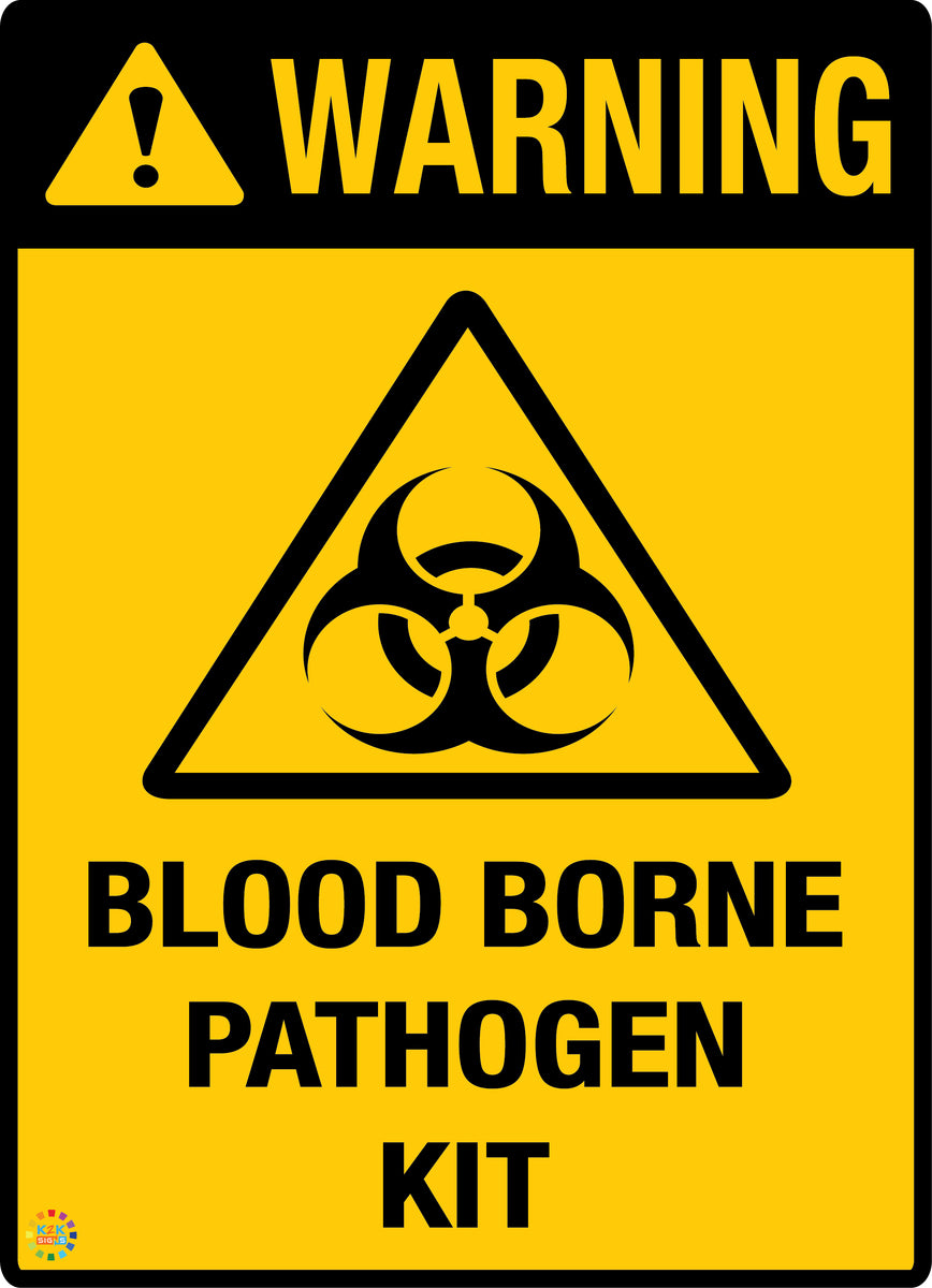 Pathogen Lab Signs Blood Borne Pathogen Kit Sign | K2K Signs Australia