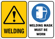 Welding - Welding Mask Must Be Worn Sign