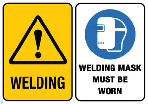 Welding - Welding Mask Must Be Worn Sign