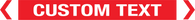 White Text On Red Background - Pipe Marker Sign